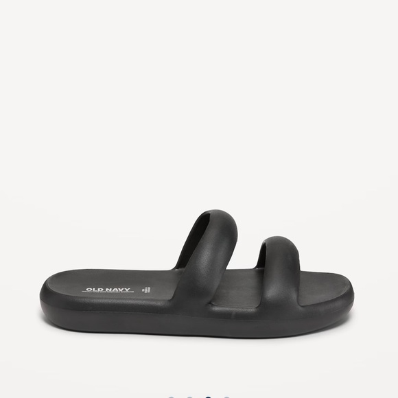 NWT OLD NAVY Double-Strap Puff Slide Sandals  Color: Black Jack SIZE 7 - Picture 4 of 5